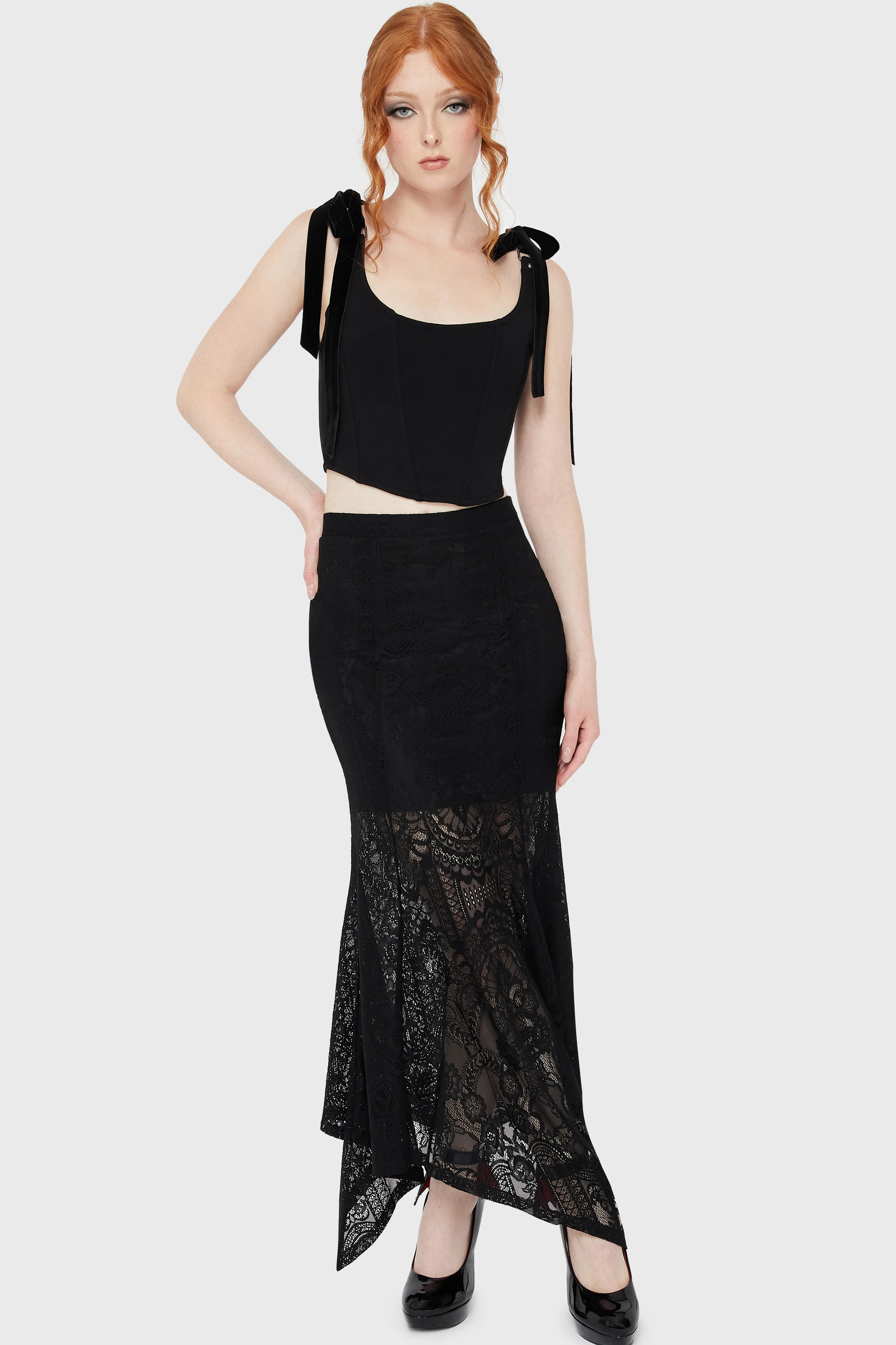 Belladonna Lace Maxi Skirt [Black] - Image 3