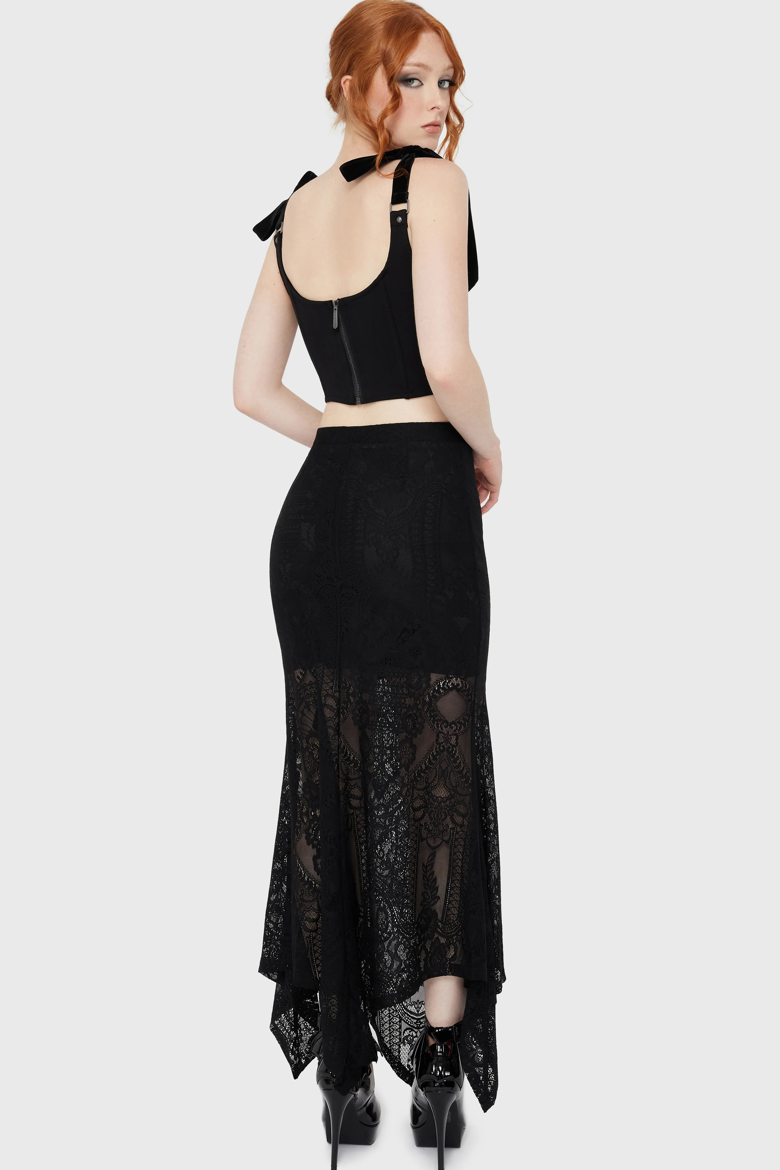 Belladonna Lace Maxi Skirt [Black] - Image 4
