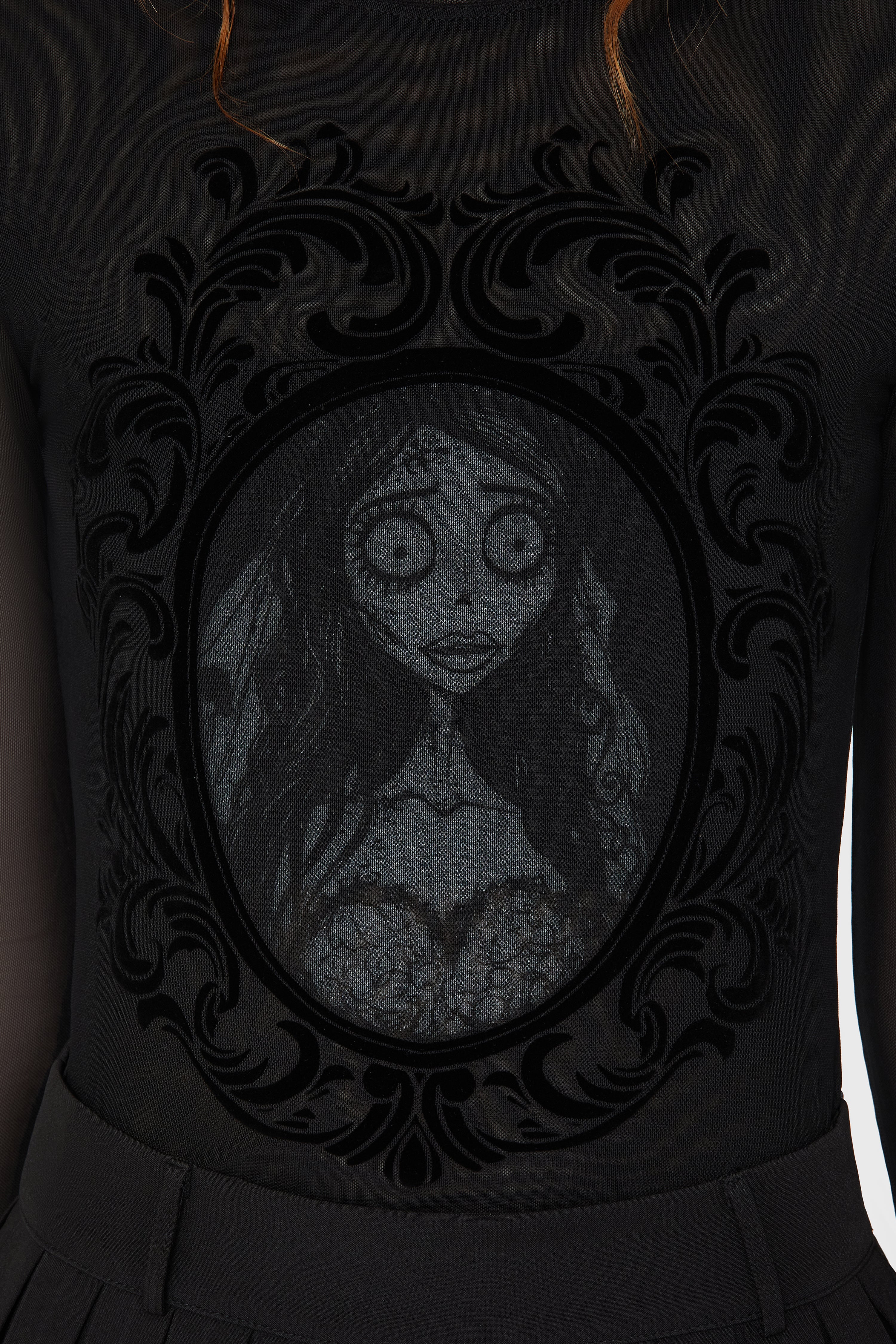 Corpse Bride Emily Mesh Top - Image 2