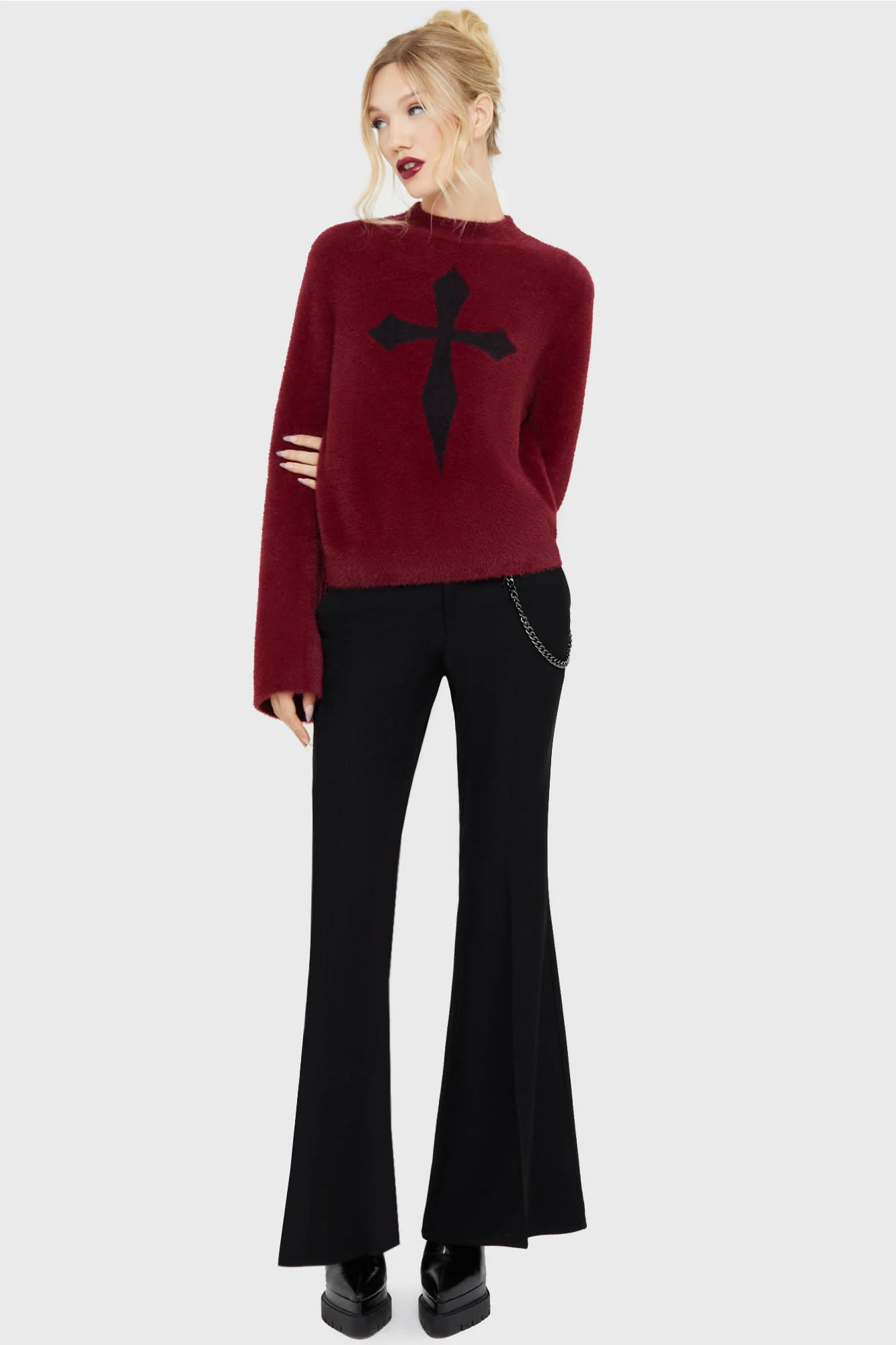 Dead Romantic Sweater [RED/BLACK] - Image 2