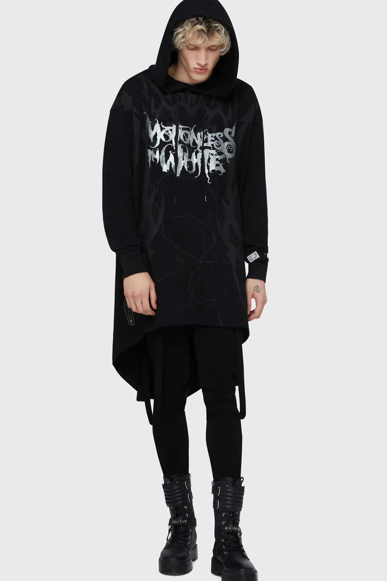 Pitch Black Evil Hooded Cloak - Image 4