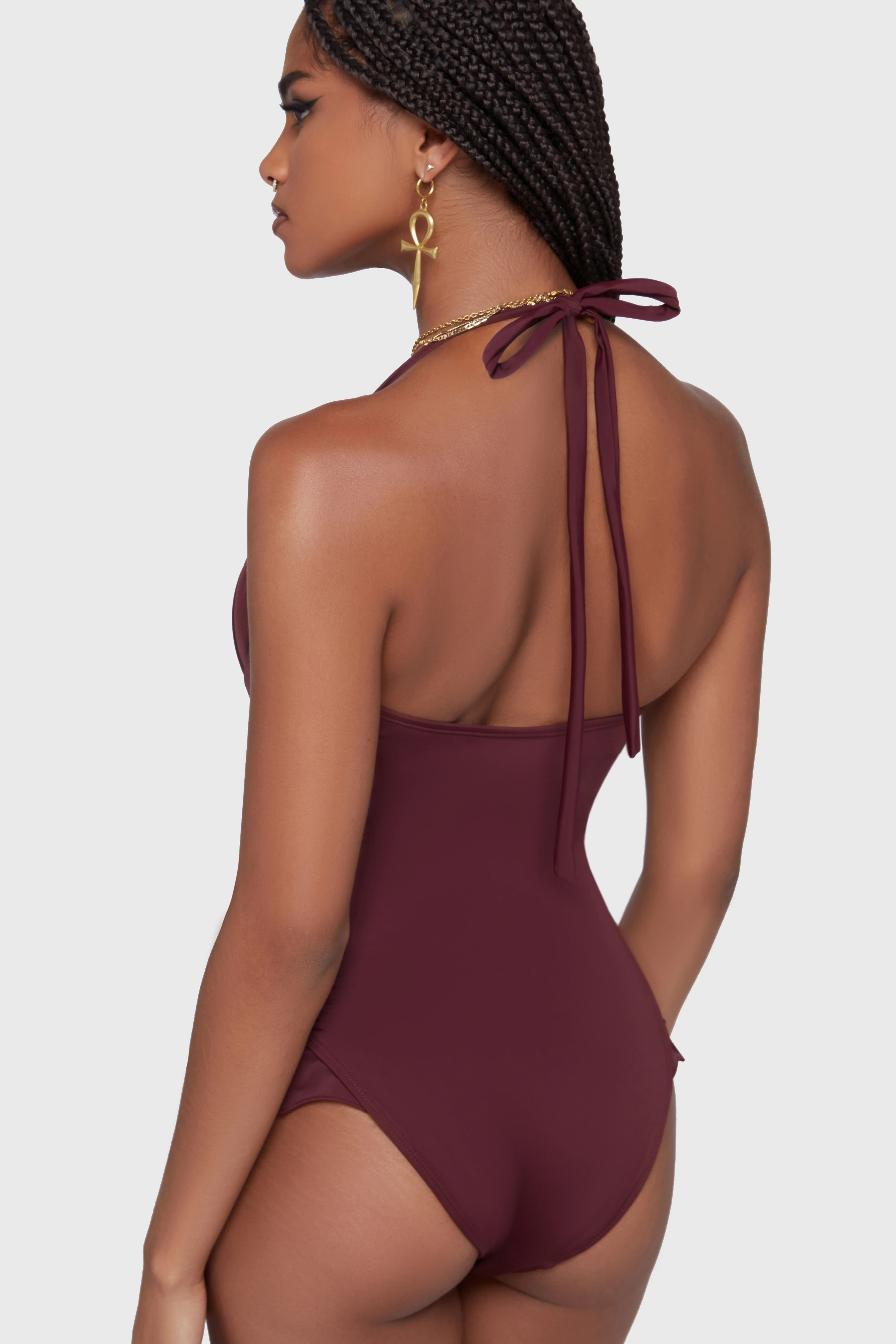 Sonar Splash Swimsuit [Burgundy] - Image 4
